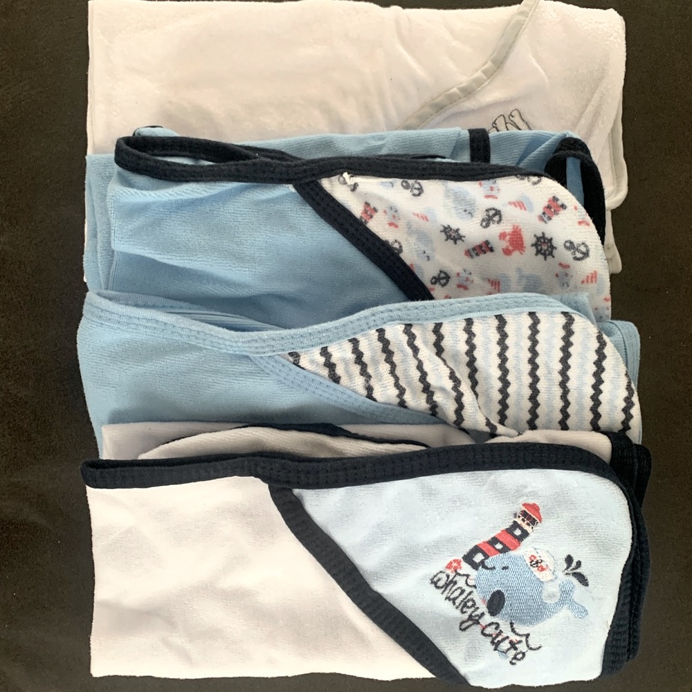 Baby lot! New born pajamas and tops all CARTERS brand!! Towels, swaddlemes!